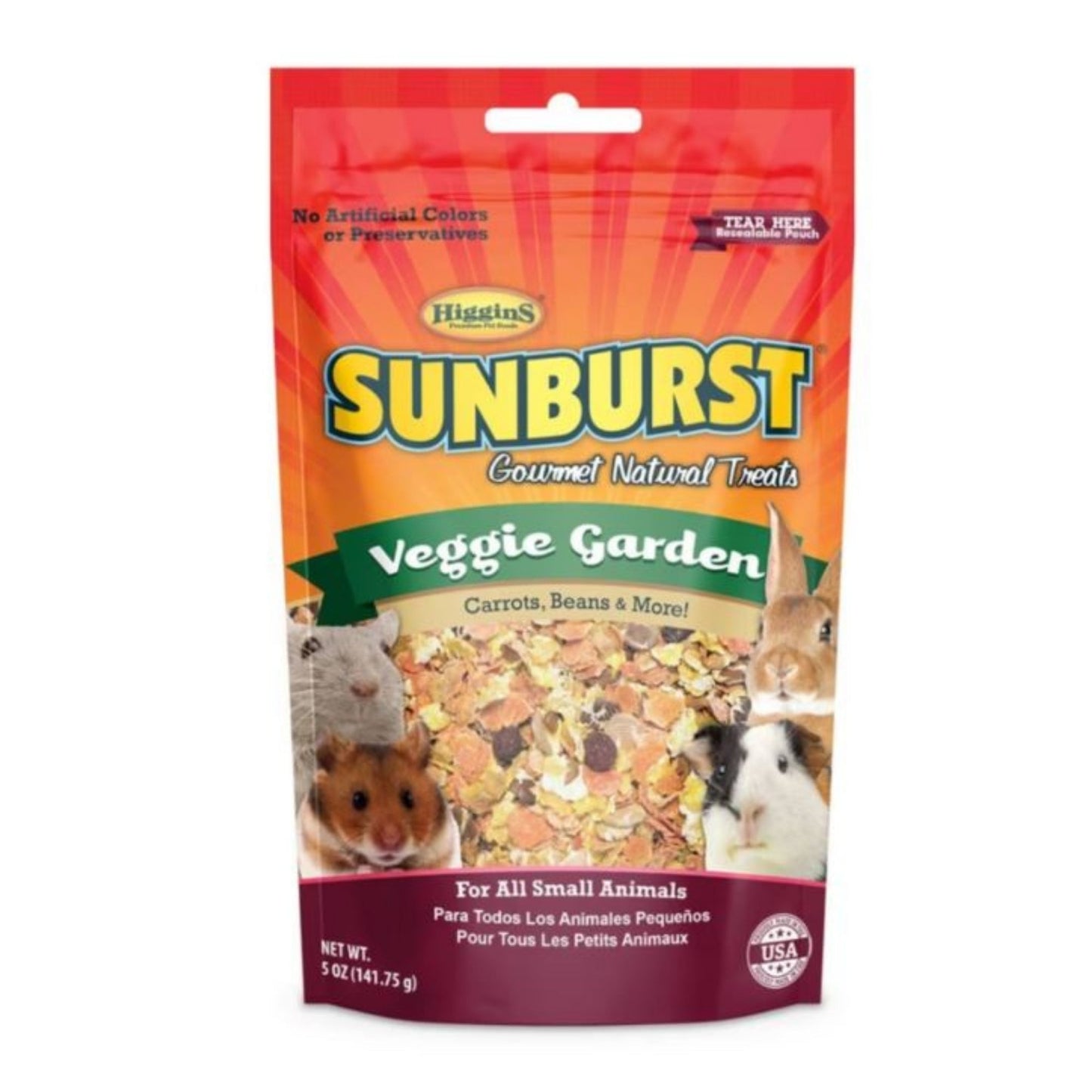 Sunburst Gourmet Natural Small Animal Treat Veggie Garden 5oz.