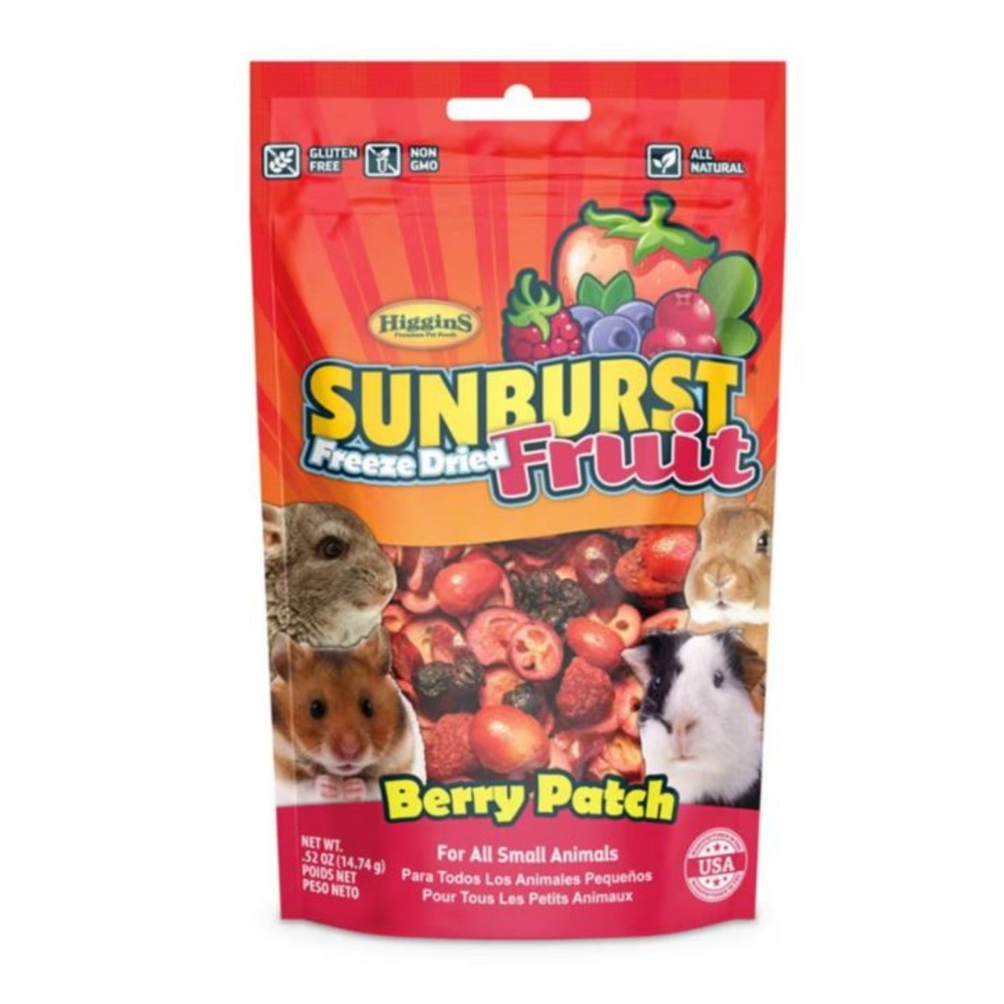 Sunburst Freeze Dried Fruit Small Animal Treat Berry Patch .52oz.