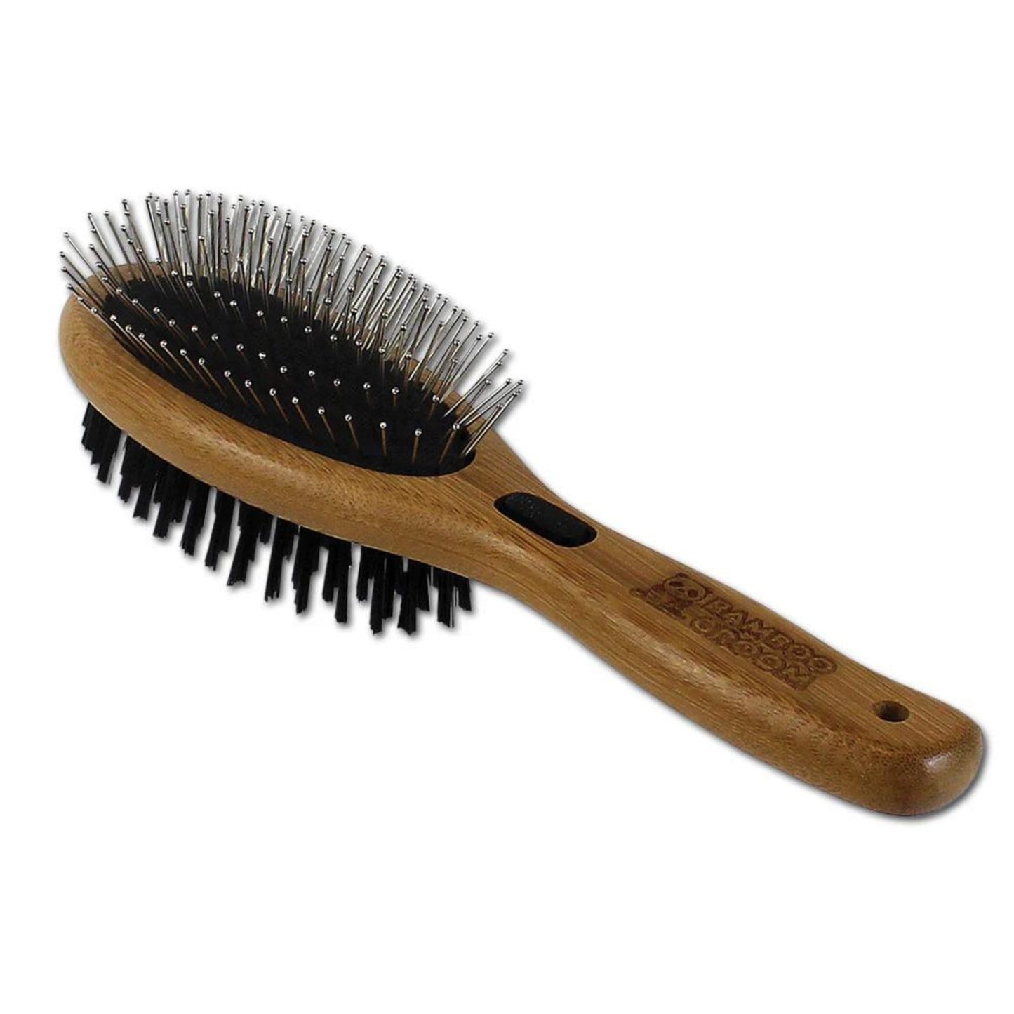 Bamboo Groom Combo Brush with Bristles and Pins Large