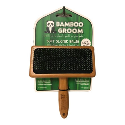 Bamboo Groom Soft Slicker Brush Large