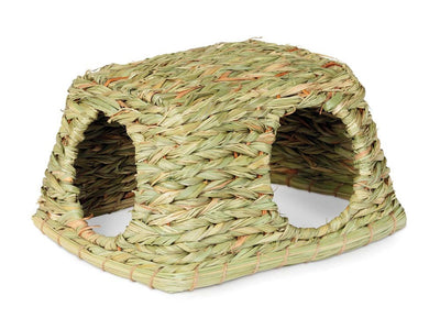 Prevue Pet Products Grass Hut for Small Animals Natural/Mat Green 1ea/MD