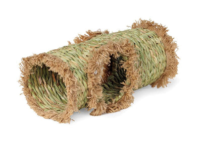 Prevue Pet Products Grass Tunnel Hideaway for Small Animals Natural/Mat Green 1ea/6 in, LG