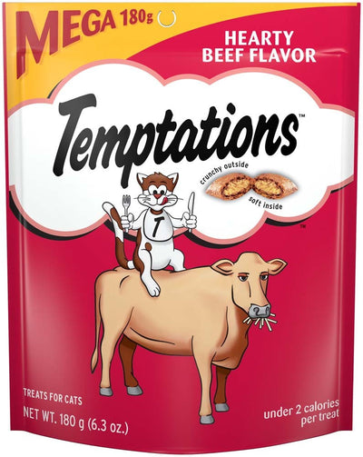 Temptations Classics Crunchy & Soft Adult Cat Treats Hearty Beef 1ea/6.3 oz