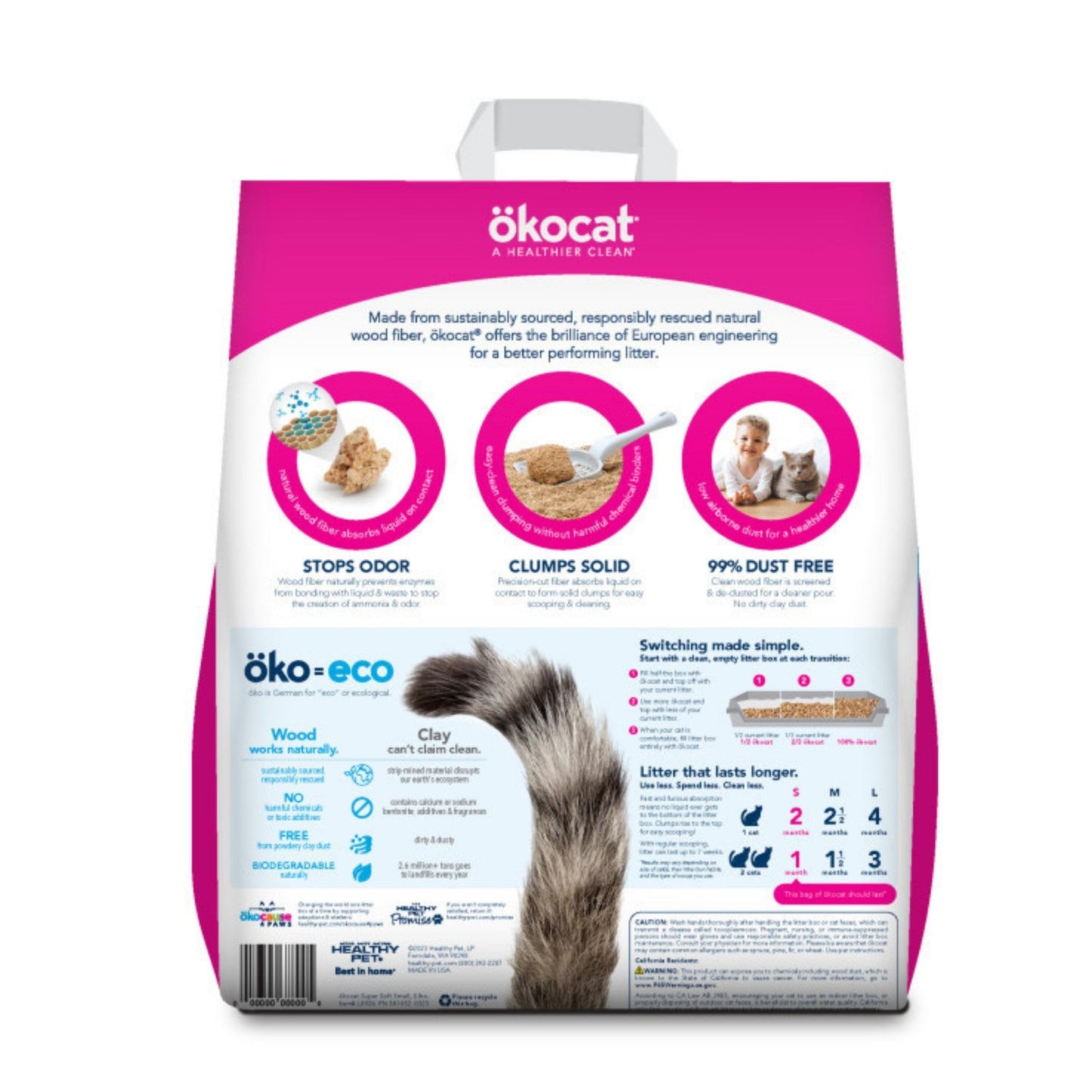 Okocat Litter Super Soft Clumping Wood Cat Litter 1ea/8 lb