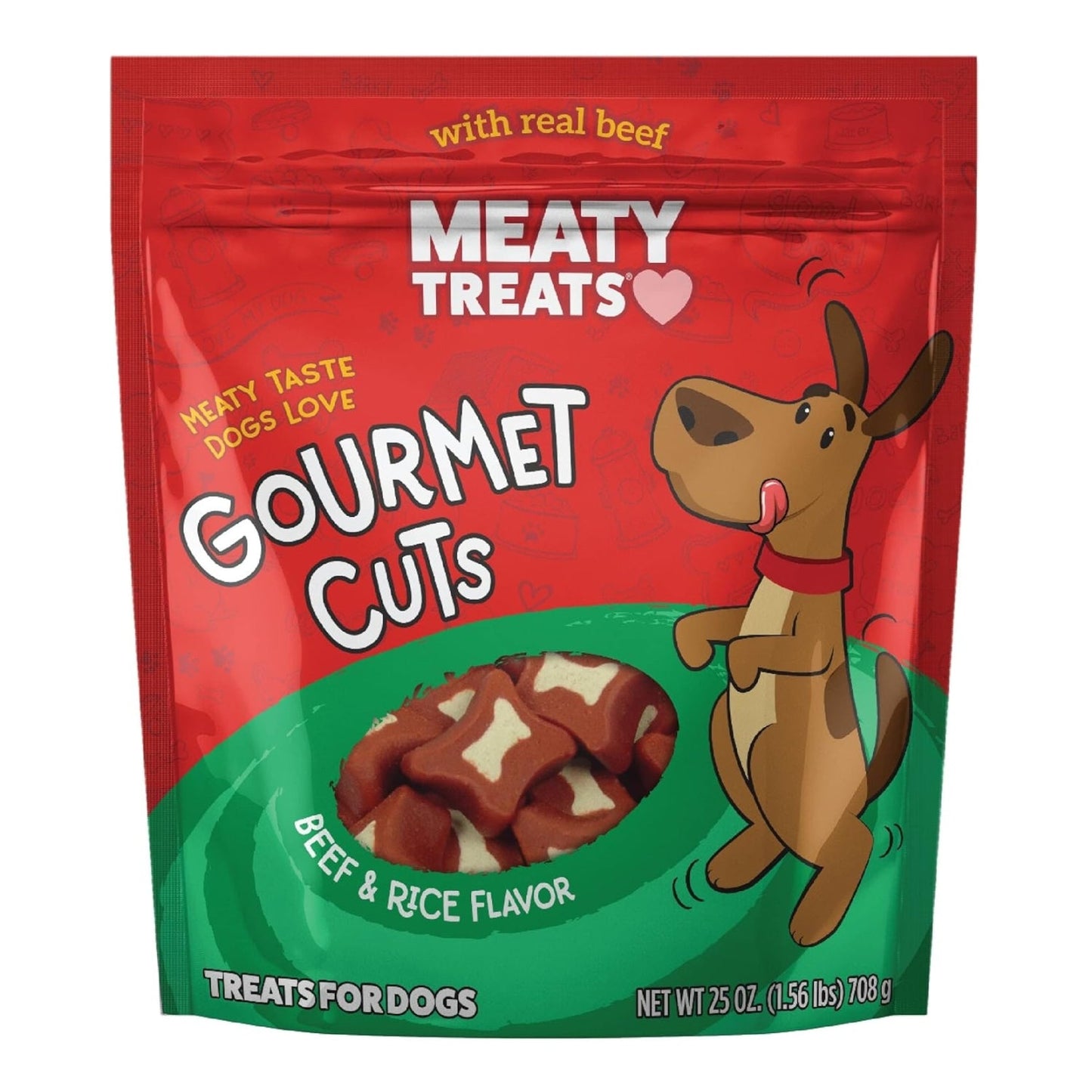 Meaty Treats Gourmet Cuts Beef/Rice 25oz.