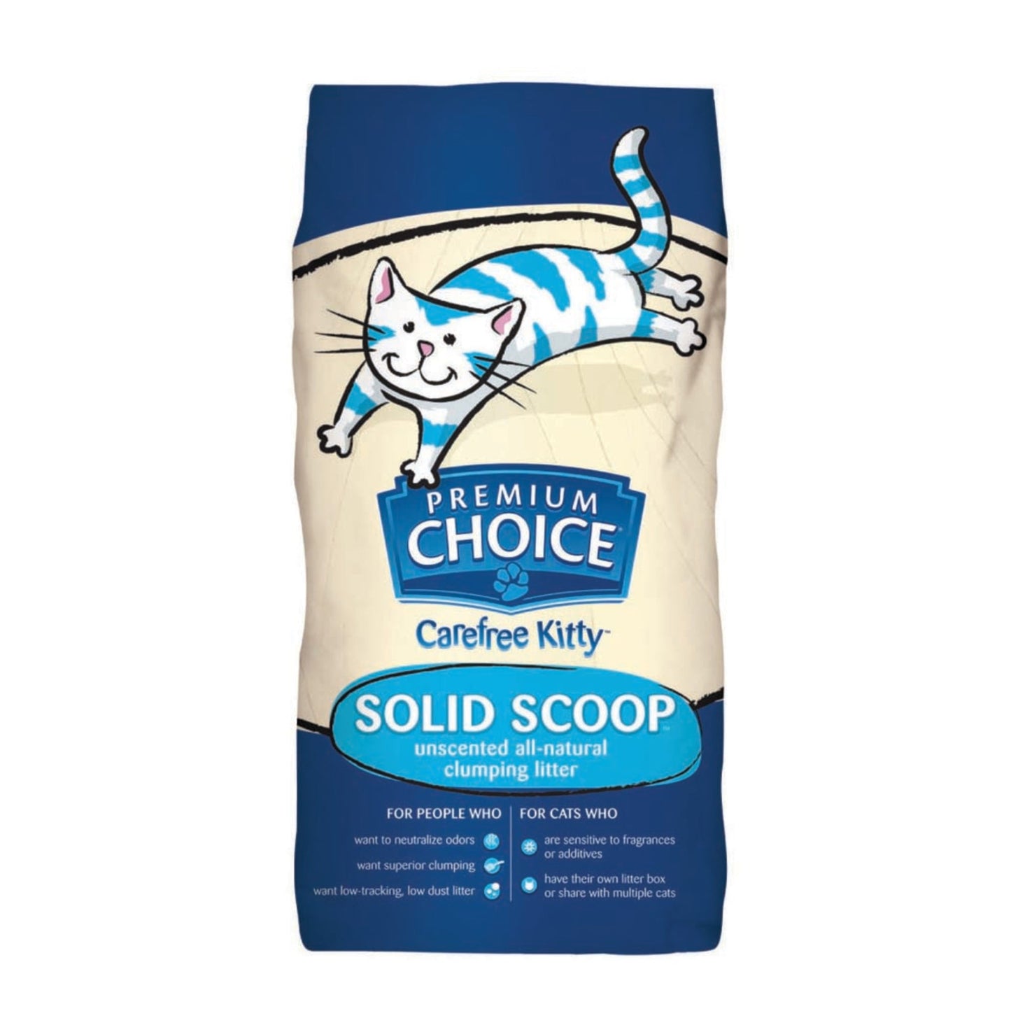 Premium Choice Litter Carefree Kitty Unscented All Natural Scoop Cat Litter 1ea/25 lb