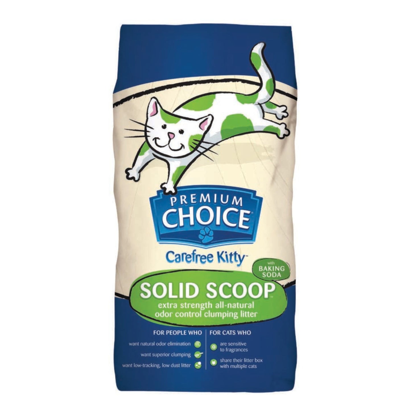 Premium Choice Litter Carefree Kitty Unscented with Baking Soda Scoop Cat Litter 1ea/25 lb