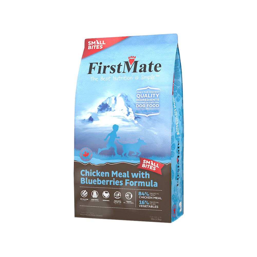 Firstmate Dog Limited Ingredient Grain Free Chicken Blueberries Small Bites 5Lb.