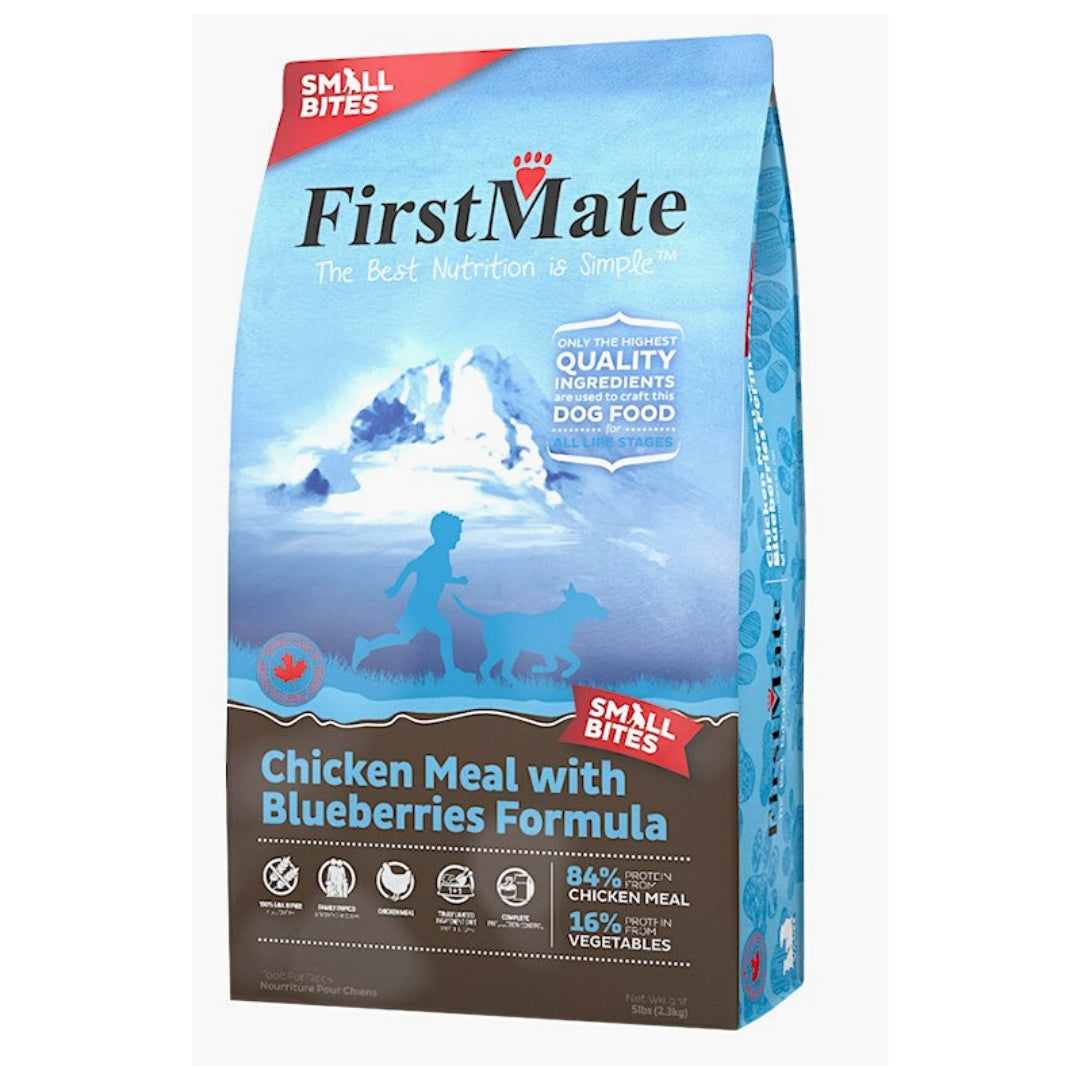 Firstmate Dog Limited Ingredient Grain Free Chicken Blueberries Small Bites 14.5Lb.