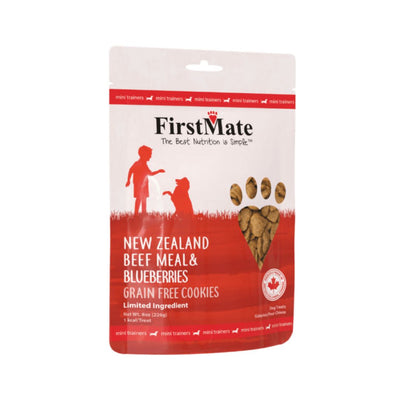 Firstmate Dog Grain Free Mini Beef Blueberry Treat 8Oz