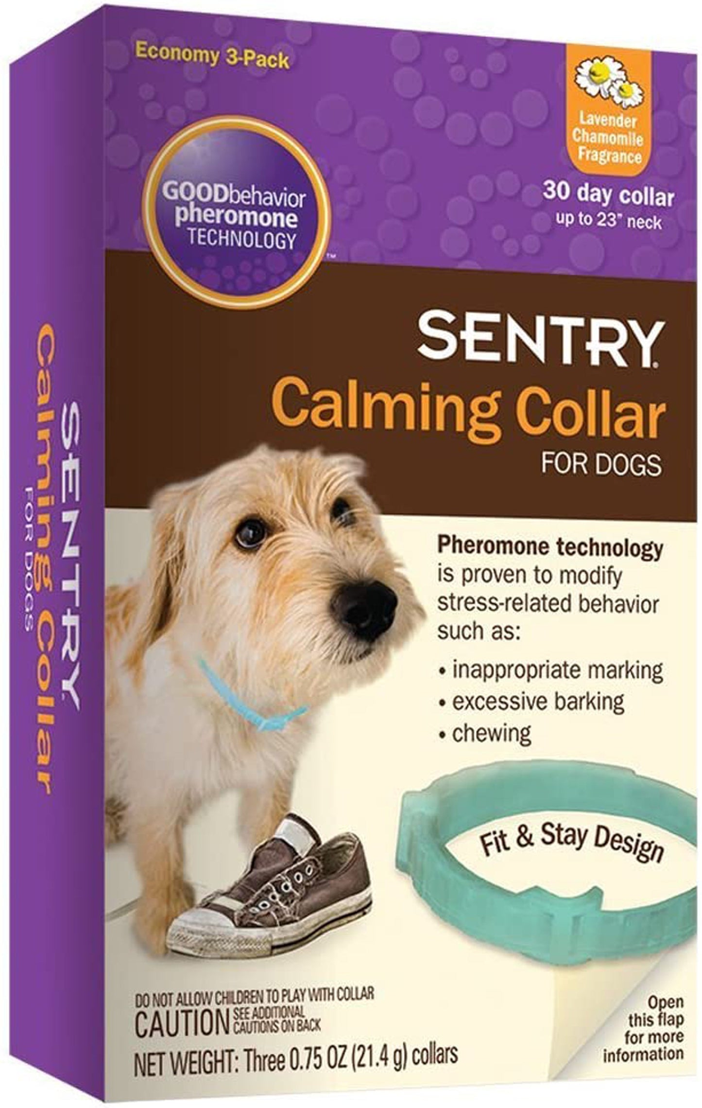 SENTRY Calming Collar for Dogs 1ea/0.75 oz, 3 pk
