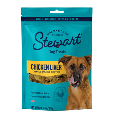 Stewart Single Ingredient Freeze Dried Dog Treats Chicken Liver, 1ea/3oz.