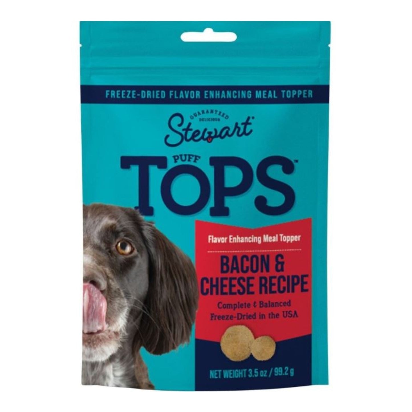 Stewart Pufftops Freeze Dried Flavor Enhancer Bacon/Cheese 3.5oz.