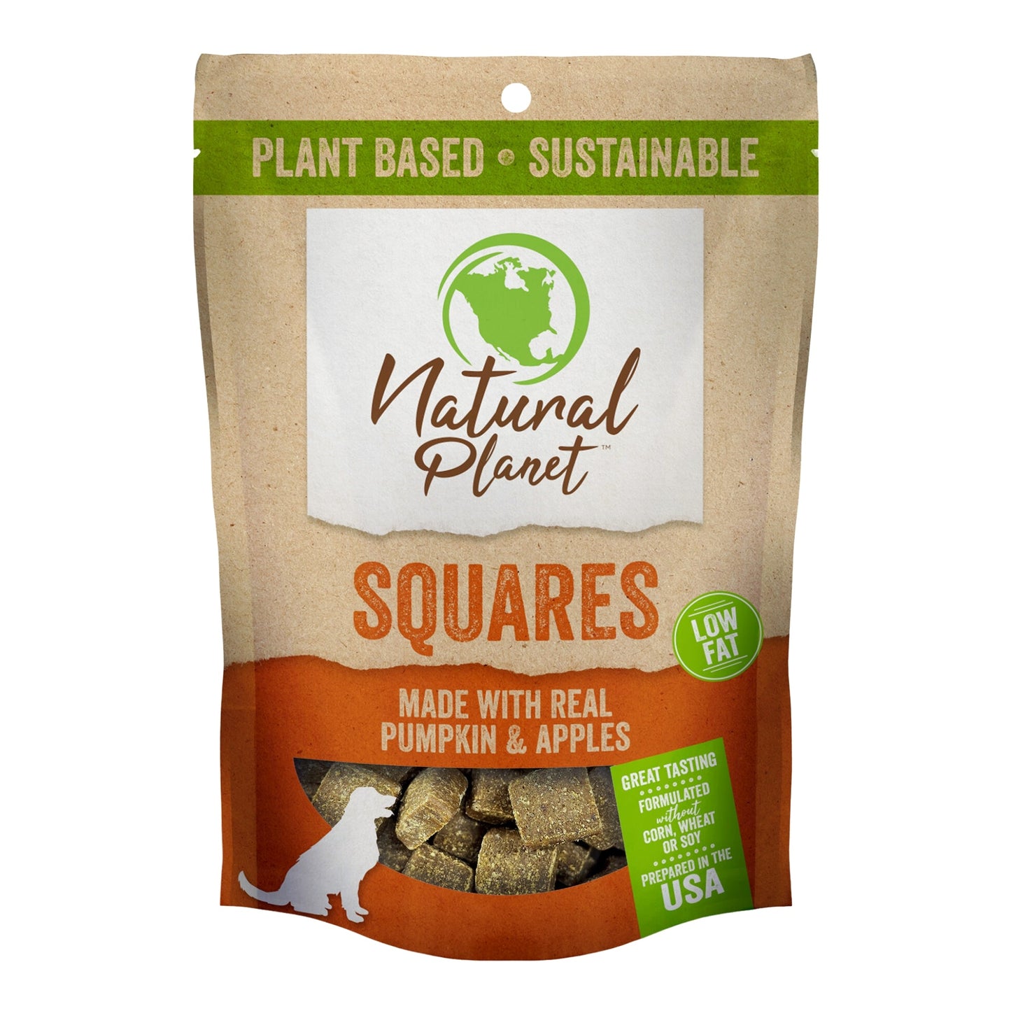 Natural Planet Dog Treat Pumpkin Squares 5oz.