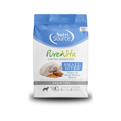 Pure Vita Dog Small Bites Turkey & Sweet Potato 15Lb