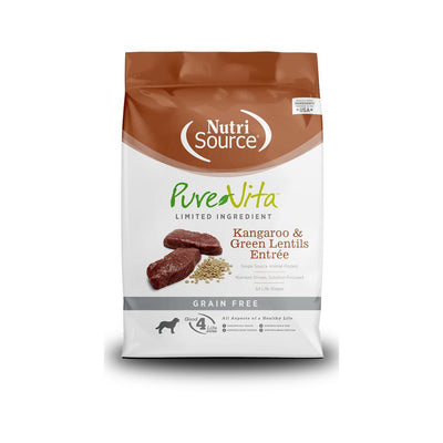 Pure Vita Dog Grain Free Kangaroo Green Lentils 25Lb