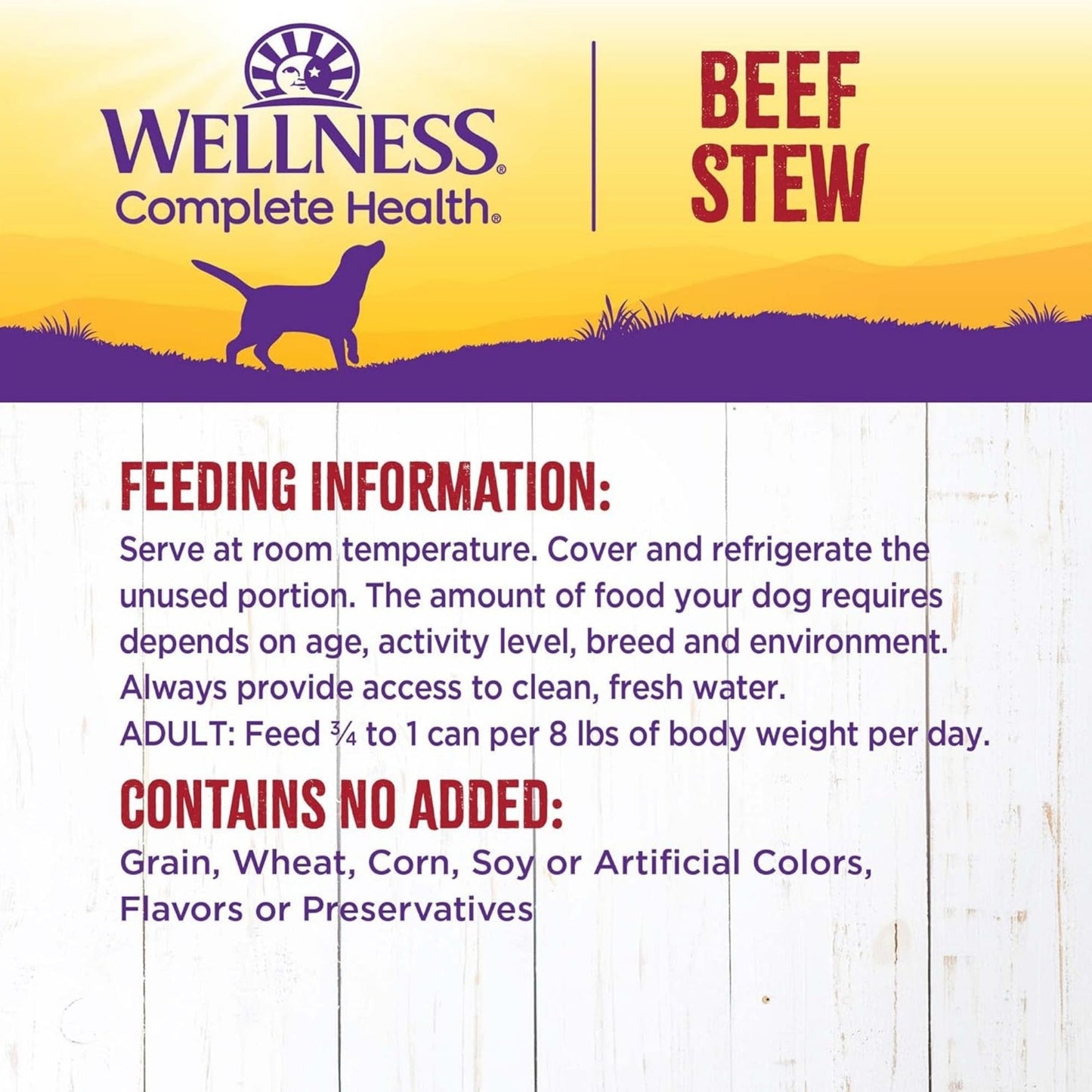 Wellness Dog Complete Health Stew Beef Carrot Potato 12.5oz. (Case of 12)