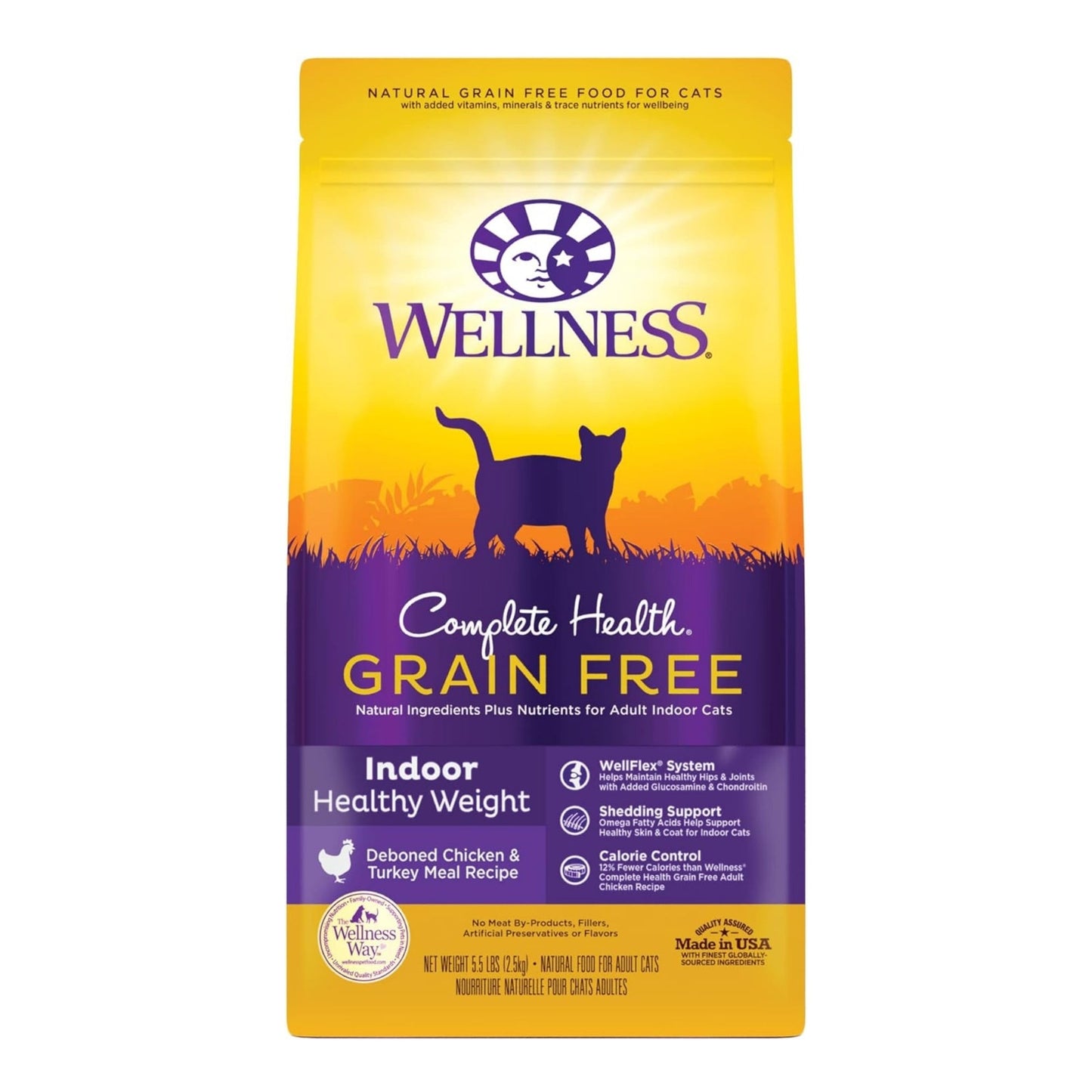 Wellness Cat Complete Health Indoor Healthy Weigt 5.5Lb Grain-free Chicken Turkey