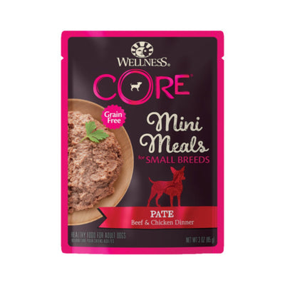 Wellness Core Small Breed Mini Meal Pate Beef Chicken Dinner 3oz. (Case of 12)