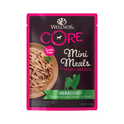 Wellness Core Small Breed Mini Meal Shredded Chicken Lamb Entree 3oz. (Case of 12)