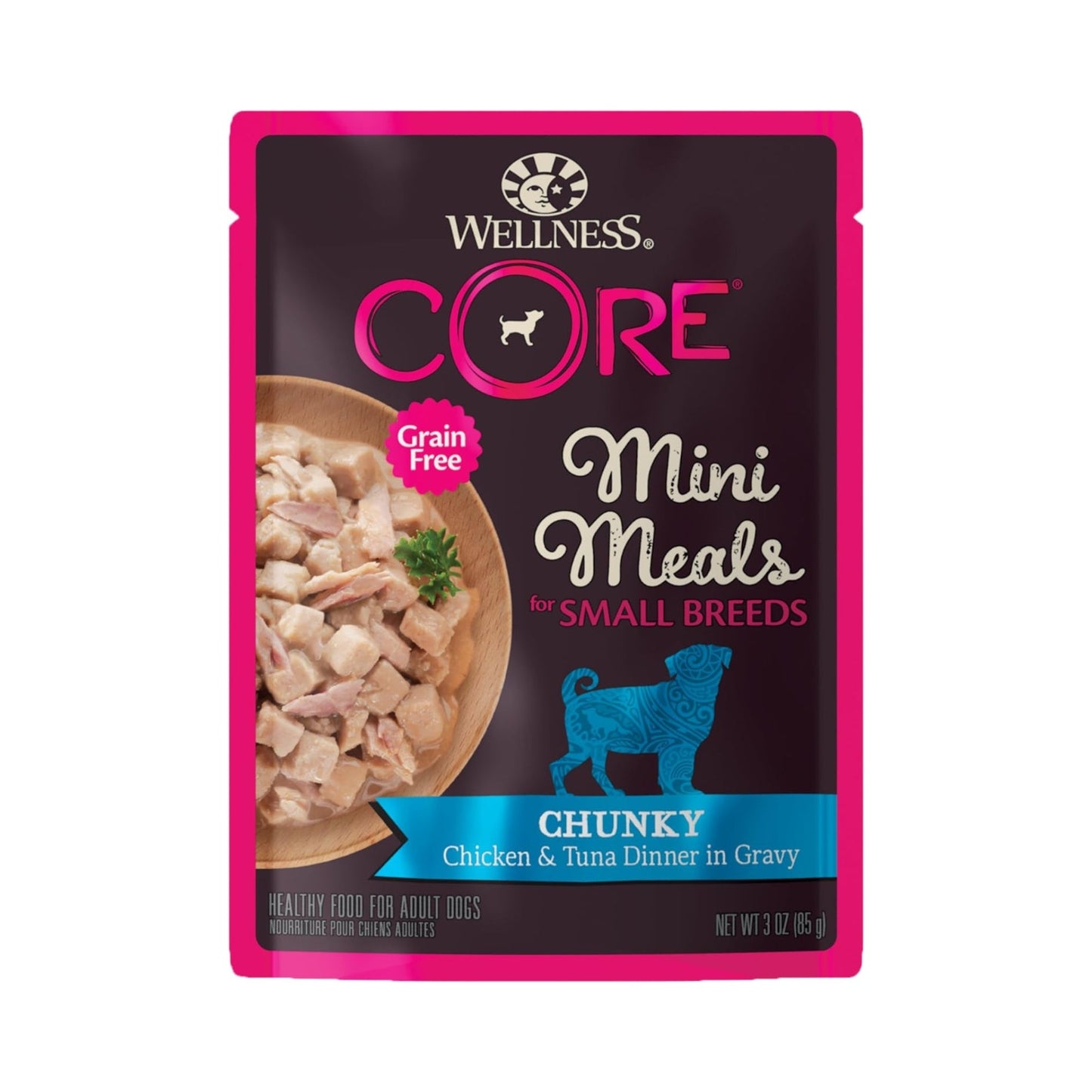 Wellness Core Small Breed Mini Meal Chunk Chicken Tuna Dinner 3oz. (Case of 12)