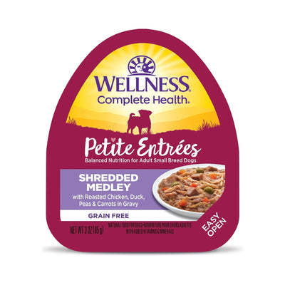 Wellness Complete Health Petite Entrées Shredded Medly Roast Chicken Duck Peas Carrot 3oz. (Case of 12)