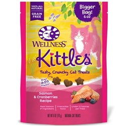 Wellness Kittles Salmon Cranberry 6oz Crunchy Cat Snack