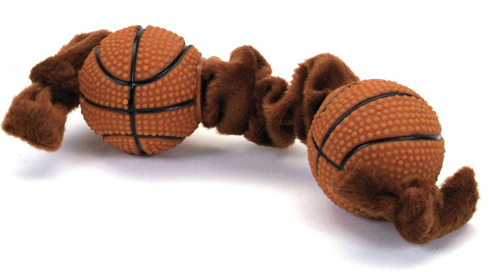 Lil Pals Plush and Vinyl Basketball Tug Toy Brown 1ea/8 in