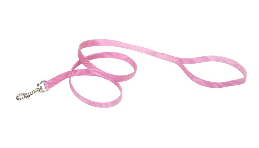 Coastal Single-Ply Nylon Dog Leash Pink Bright 1ea/5/8 In X 6 ft