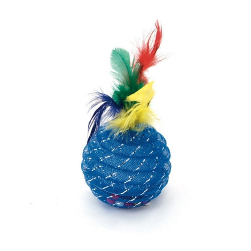Coastal Cat Toys (24Pc) 4.5 Inch Pineapple Feather