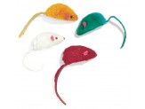 Ethical Pet Plush Mice Asstd Colors 4 Pack