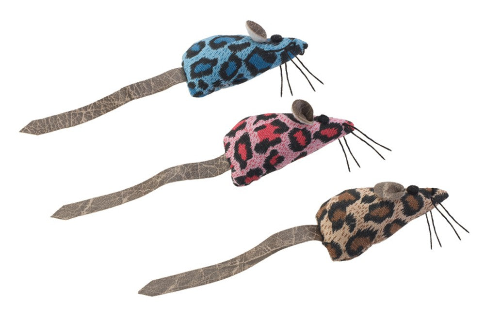 Ethical Products Spot Crazy Spots Mice W/ Faux Leather Tail & Catnip 2pk