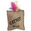 Spot Jute and Feather Sack Cat Toy with Catnip Brown 7 in