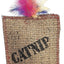 Spot Jute and Feather Sack Cat Toy with Catnip Brown 7 in