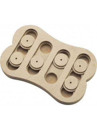 Spot Seek-A-Treat Shuffle Bone Dog Toy Tan 1ea