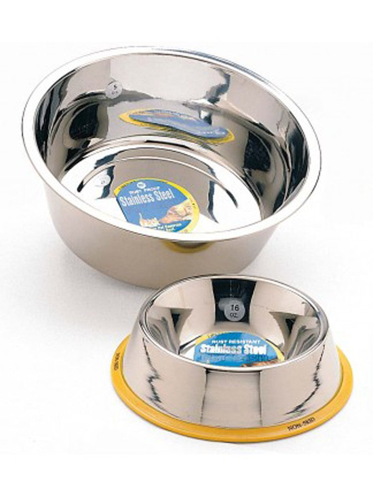 Spot Stainless Steel Mirror Finish No-Tip Dog Bowl Silver 1ea/16 oz