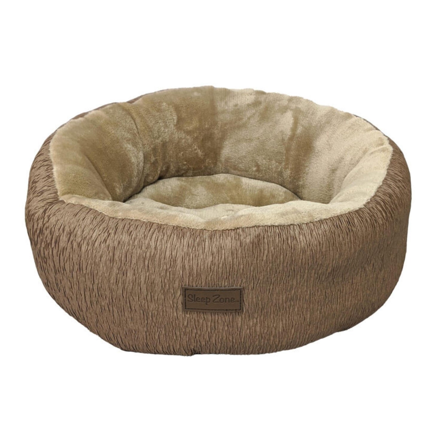 Ethical Pet Sleep Zone Wood Grain Round 18" Taupe