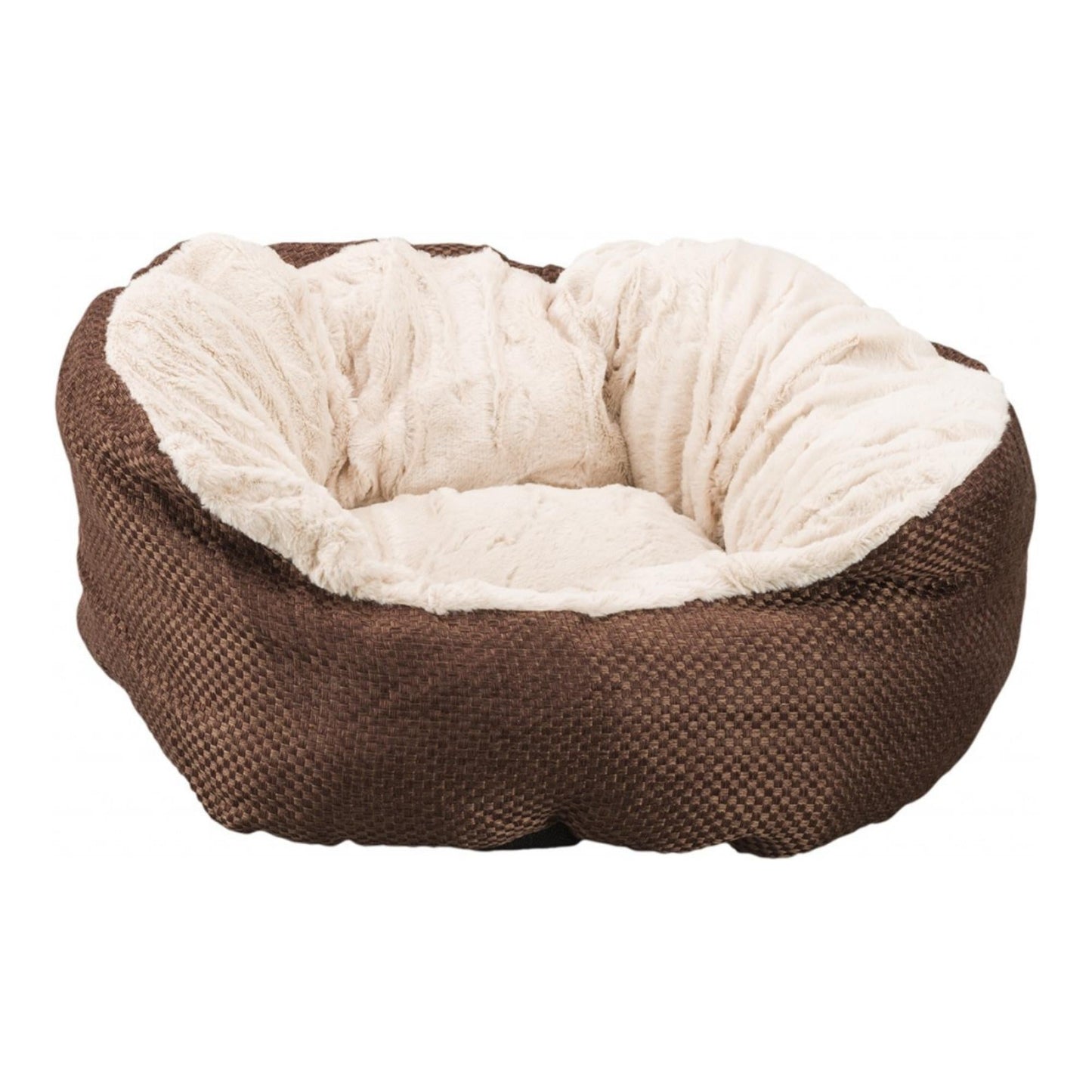 Ethical Pet Sleep Zone Basket Weave Cuddler 18" Chocolate