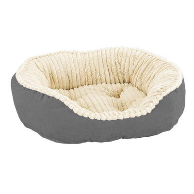 Ethical Pet Sleep Zone Carved Plush 26" Gray