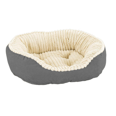 Ethical Pet Sleep Zone Carved Plush 32" Gray