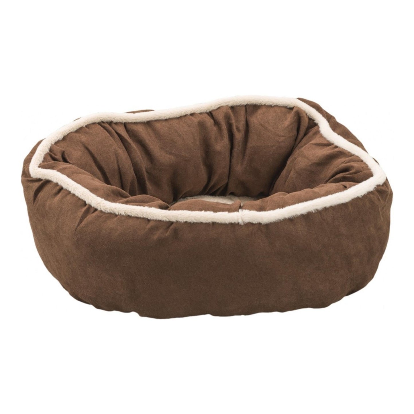 Ethical Pet Sleep Zone Shearling Oval Cuddler 18" Chocolate