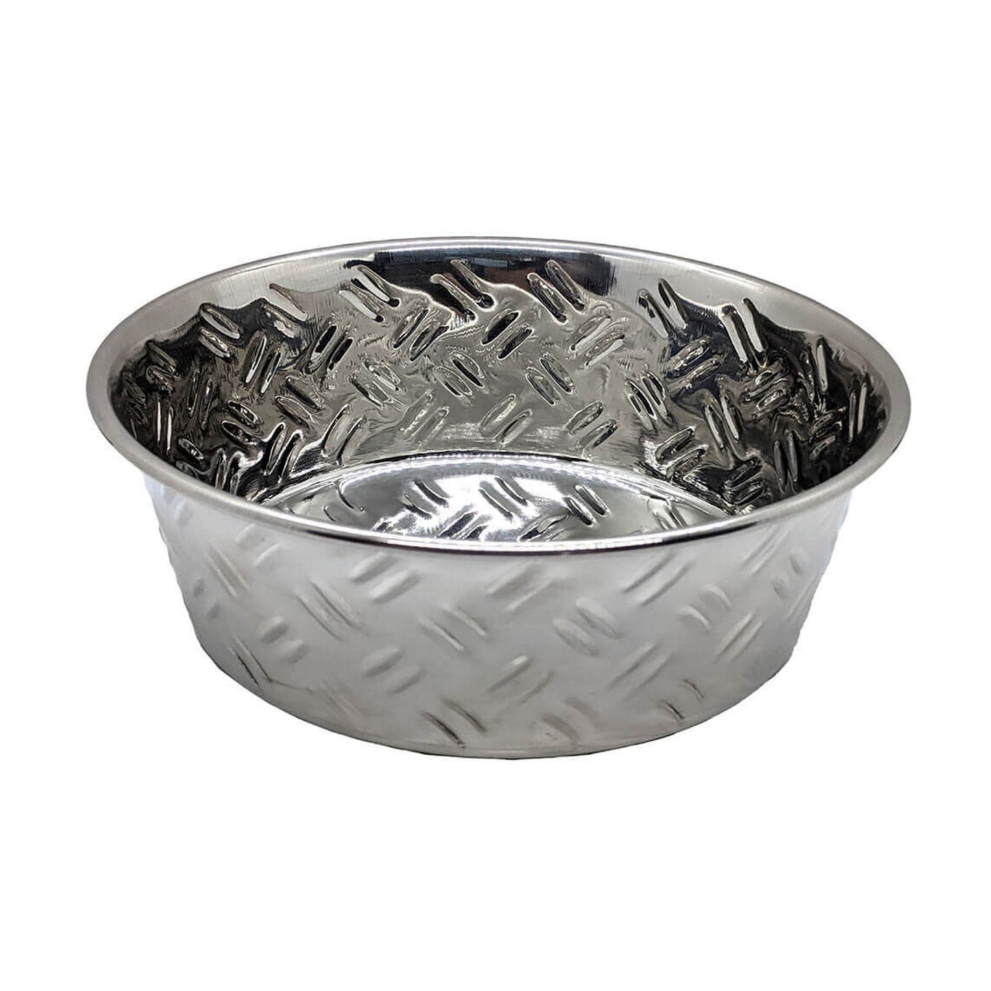 Spot Criss-Cross Stainless Steel Dish with Non-skid bottom 3 Quart