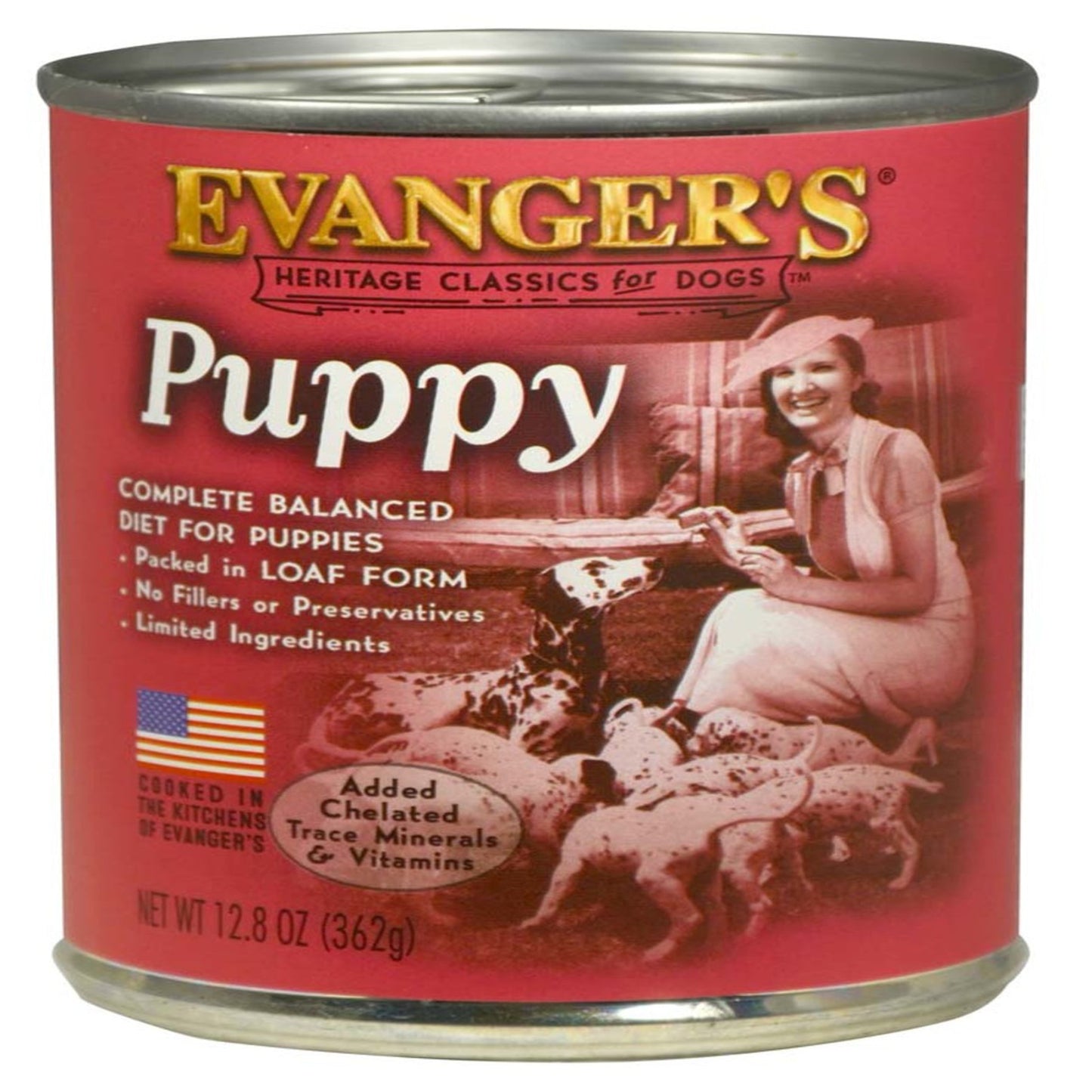 Evanger's Heritage Classic Puppy and Underweight Wet Dog Food Chicken 12.8oz. (Case of 12)