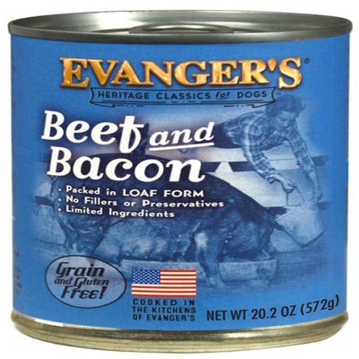 Evanger's Heritage Classic Wet Dog Food Beef & Bacon 20.2oz. (Case of 12)