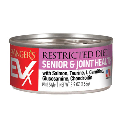 Evanger's EVx Restricted Diet Senior & Joint Health Wet Cat Food Salmon 24ea/5.5 oz