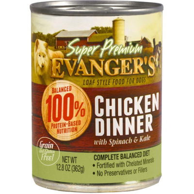 Evanger's Super Premium Wet Dog Food Chicken 12.8oz. (Case of 12)