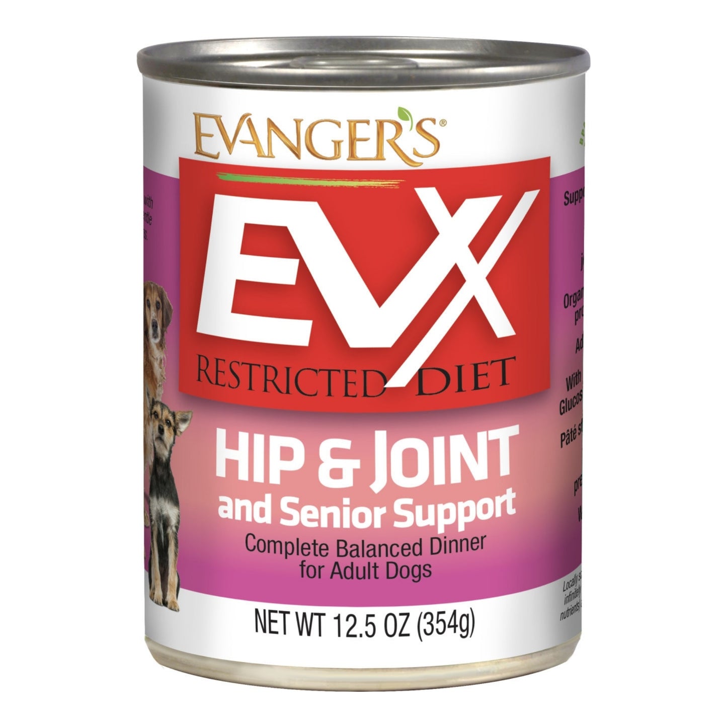 Evanger's EVx Restricted Diet Hip & Joint and Senior Support Wet Dog Food 12.5oz. (Case of 12)