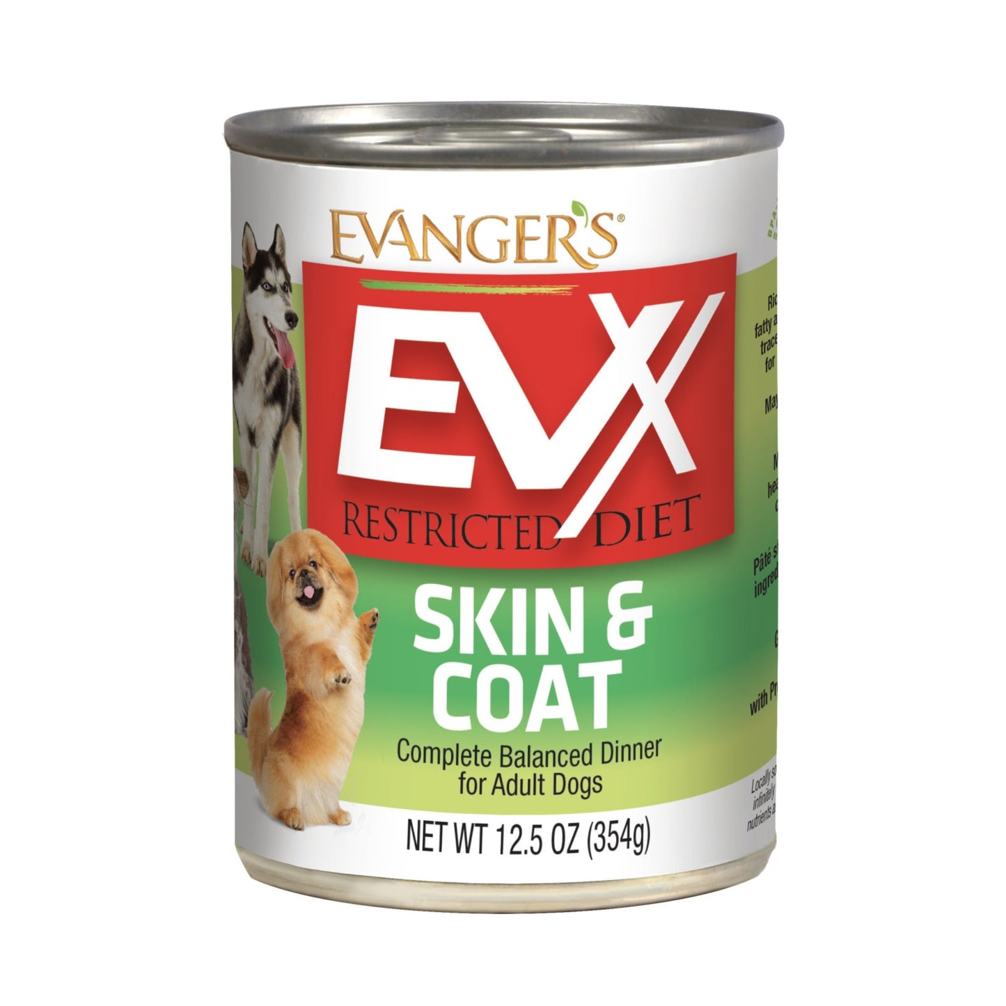 Evanger's EVx Restricted Diet Skin & Coat Wet Dog Food 12.5oz. (Case of 12)