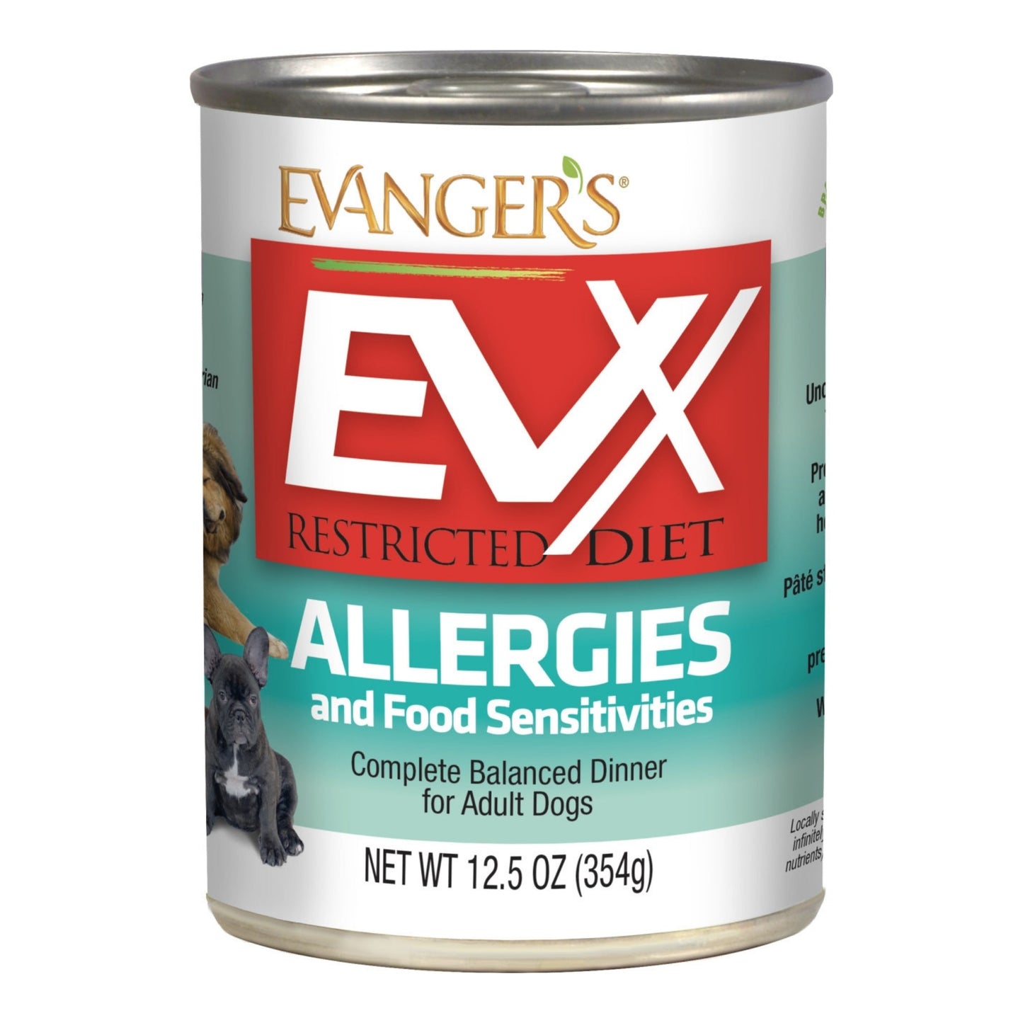 Evanger's EVx Restricted Diet Allergies and Food Sensitivities Wet Dog Food 12.5oz. (Case of 12)