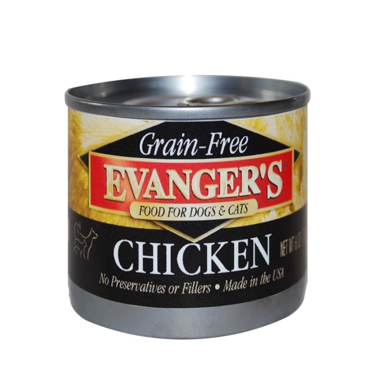 Evanger's Grain-Free Wet Dog & Cat Food Chicken 6oz. (Case of 24)